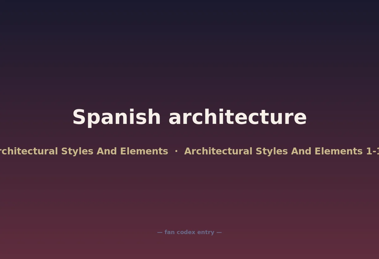 Spanish architecture